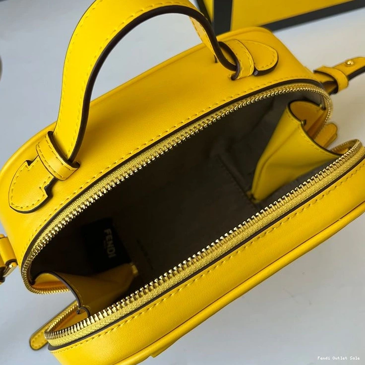 Affordable Case Calf Fendi Mini Yellow In Camera O'Lock Leather 0718
